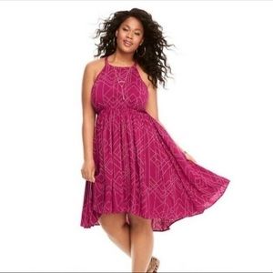 Torrid Berry Dot High-Low Dress